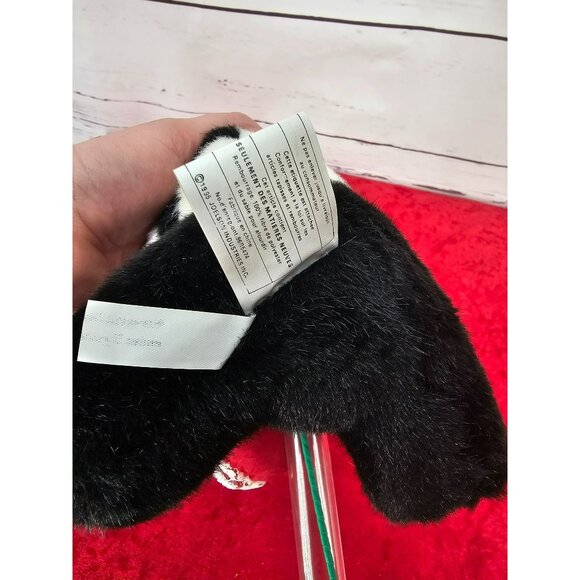 Little Panda With Red Valentine's Day Plush With Attached Vase And Flower - Picture 7 of 10